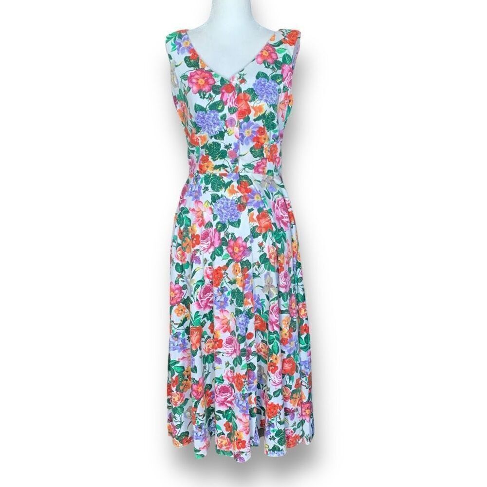 Floral Vintage Midi Dress